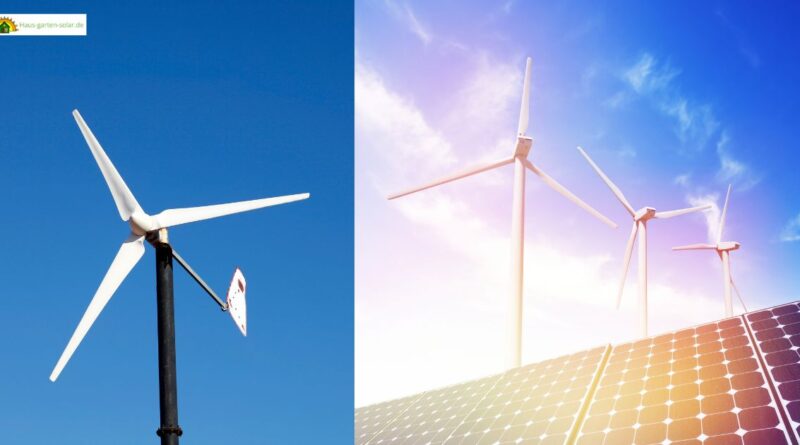Windkraftanlage kombiniert mit Photovoltaik
