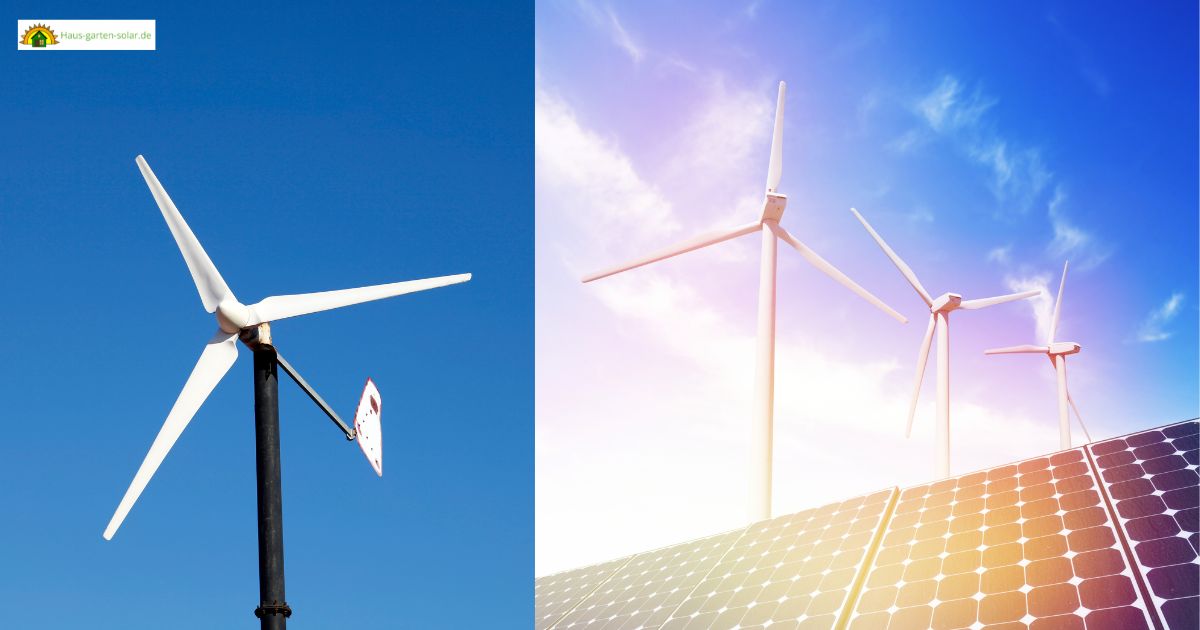 Windkraftanlage kombiniert mit Photovoltaik